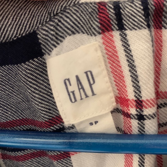 GAP | Drapey Plaid Popover Blouse - Picture 7 of 7